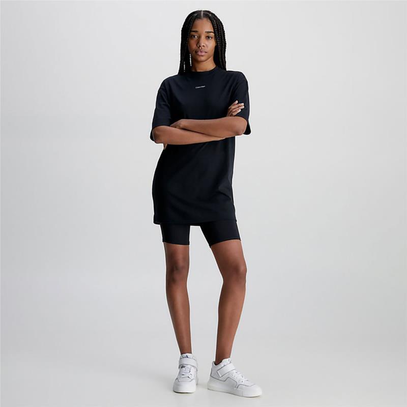 CALVIN KLEIN OVERSIZED T-SHIRT DRESS ΜΑΥΡΟ