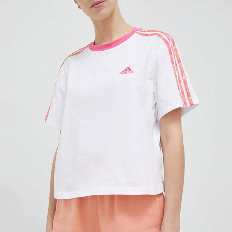 ADIDAS ESSENTIALS 3-STRIPES SINGLE JERSEY CROP TOP ΑΣΠΡΟ