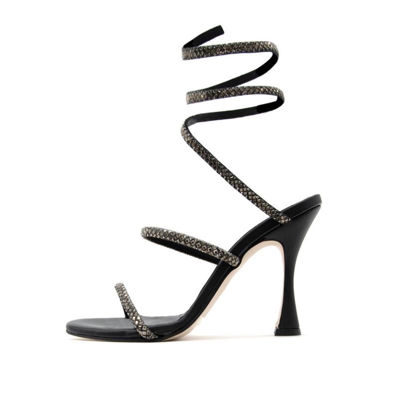 LEATHER HIGH HEEL SANDALS WOMEN KOTRIS