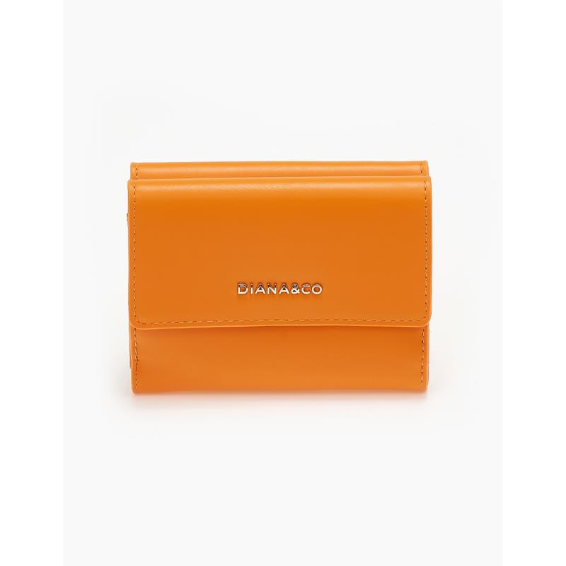 Γυναικείο πορτοφόλι με μαγνητικό κούμπωμα - Πορτοκαλί