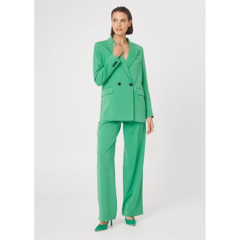 Κοστούμι blazer-παντελόνι με σταυρωτό κούμπωμα - Πράσινο