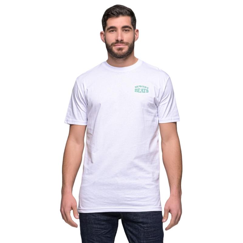 Ανδρικό Μπλουζάκι T-SHIRT NEW BEATS MADMEXT-ΛΕΥΚΟ