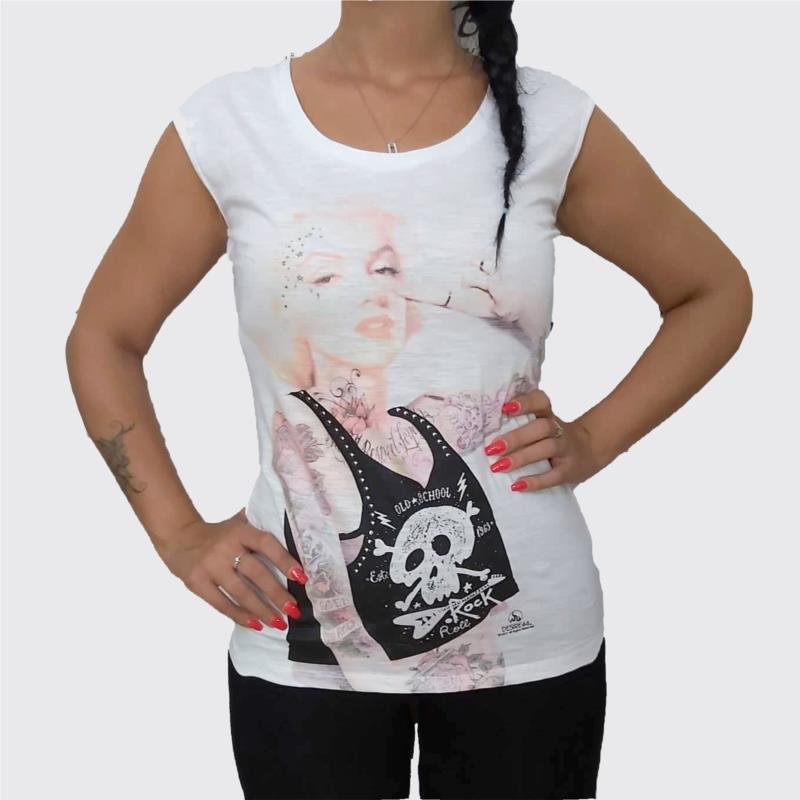 Γυναικεία μπλούζα λευκή με στάμπα Marilyn Monroe