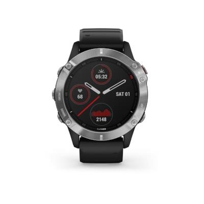 Smartwatch Garmin fenix 6 - Ασημί / Μαύρο