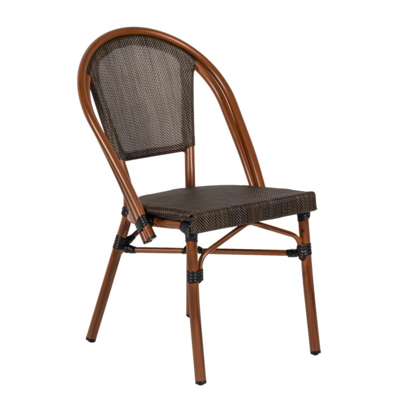 Artelibre Καρέκλα Κήπου DALILA Καφέ/Μπαμπού Αλουμίνιο/Ύφασμα 50x56x86cm