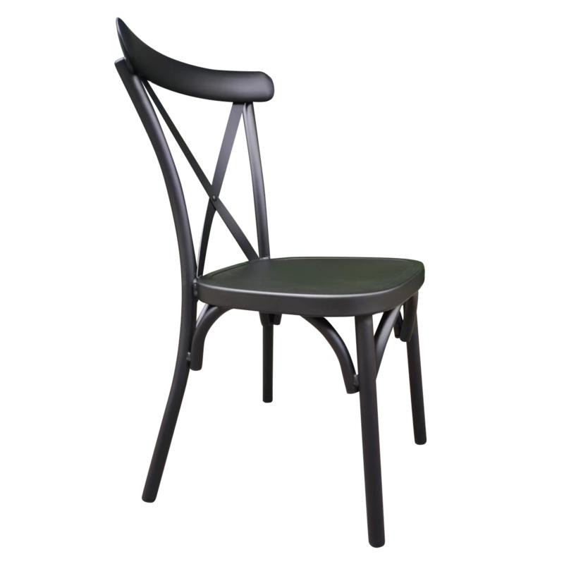 Artelibre Καρέκλα Κήπου CHAD Μαύρο Αλουμίνιο 44x52x87cm