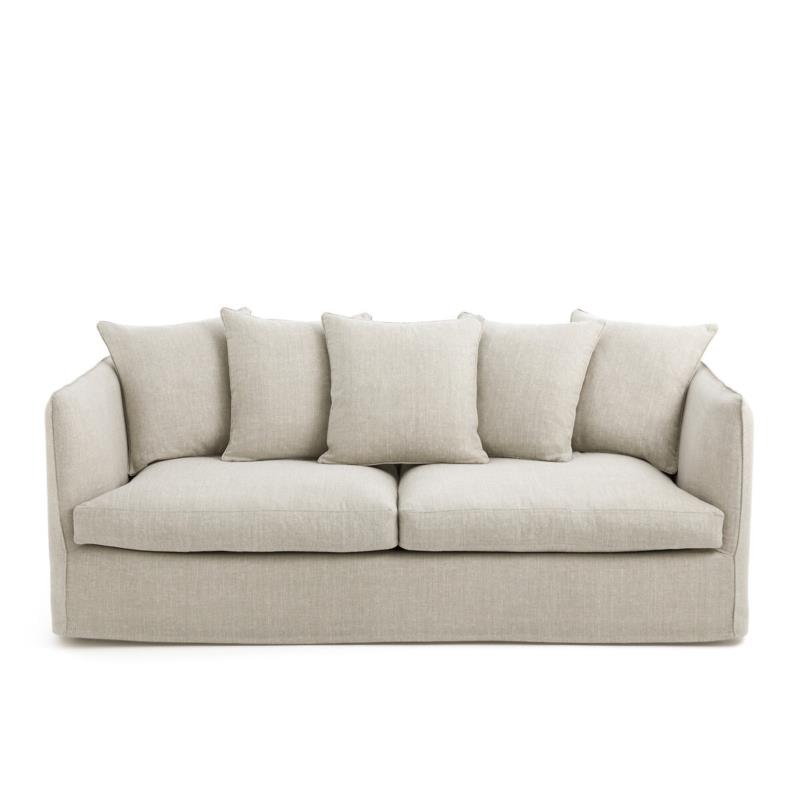 Καναπές-κρεβάτι από βαμβάκι και λινό Μ95xΠ182xΥ82cm