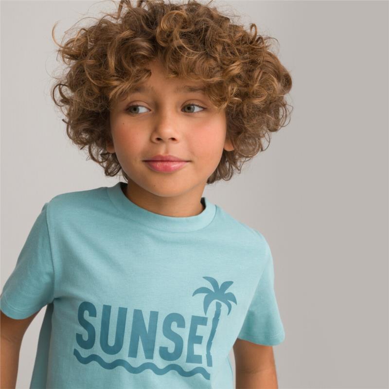 Κοντομάνικο T-shirt με στάμπα ηλιοβασίλεμα