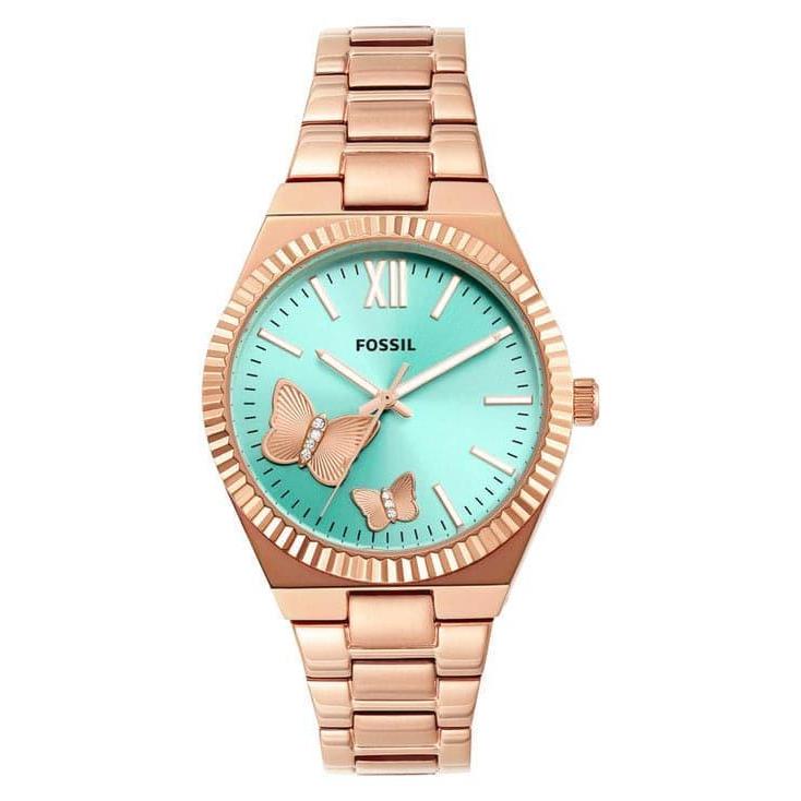 FOSSIL Scarlette - ES5277 Rose Gold case with Stainless Steel Bracelet