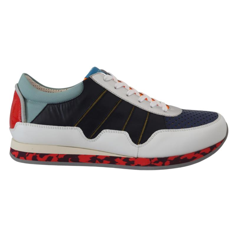Dolce & Gabbana Multicolor Leather Sport Low Top Sneakers EU41/US8