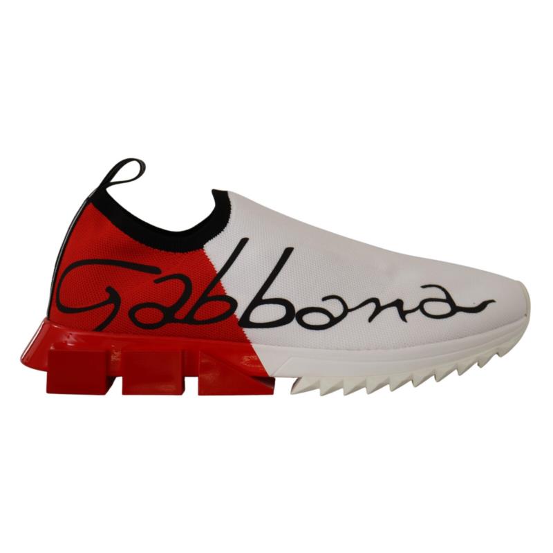 Dolce & Gabbana White Red Sorrento Sandals Sneakers MV4540 EU39/US6