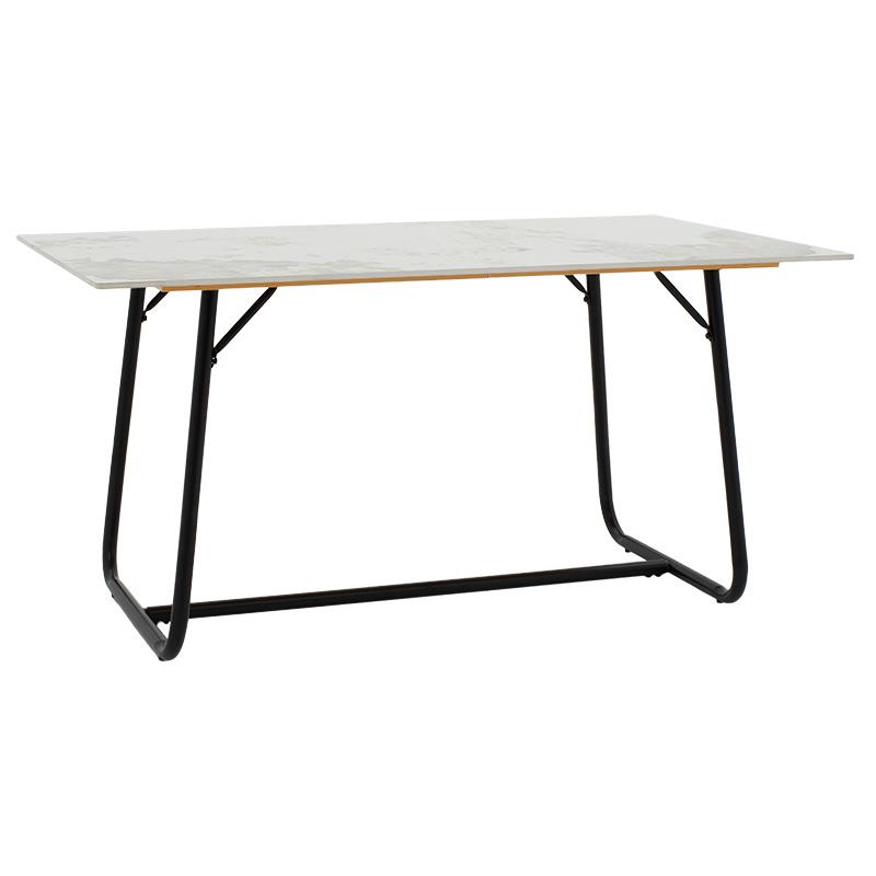 Τραπέζι Revello pakoworld sintered stone λευκό μαρμάρου-μαύρο 150x90x75εκ - PAKO WORLD - 101-000074