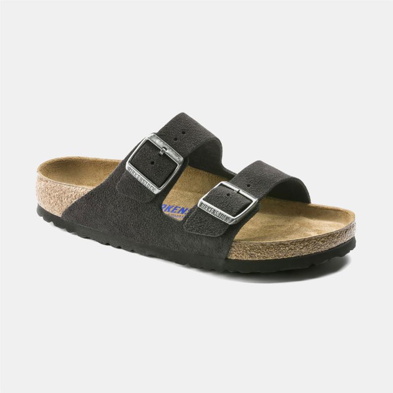 BIRKENSTOCK ARIZONA SUEDE LEATHER SOFT FOOTBED SANDALS - NARROW FIT ΓΚΡΙ