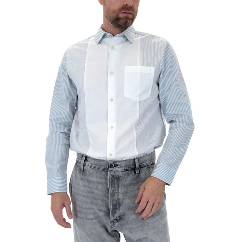 WALTHUM JACQUARD STRIPE PANELLED SHIRT MEN TED BAKER