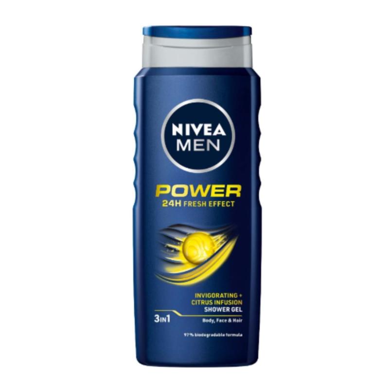 NIVEA NIVEA MEN POWER 24H FRESH EFFECT SHOWER GEL | 500ml