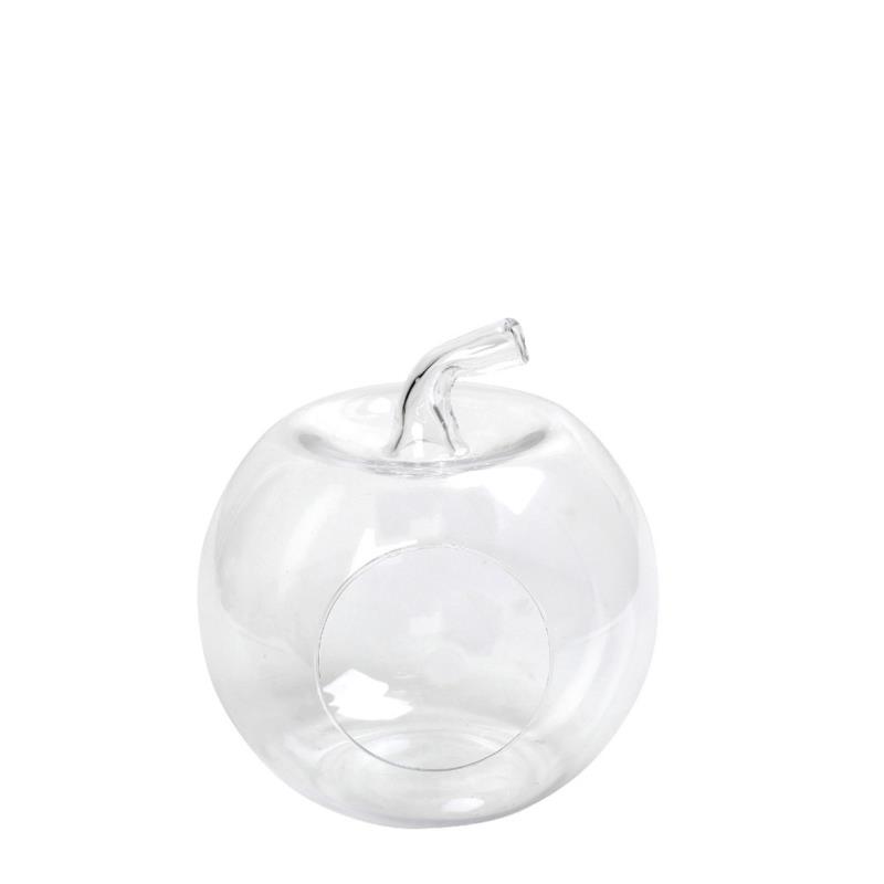 Διακοσμητική Γυάλα Μήλο ESPIEL 20x23εκ. ORT256 (Υλικό: Γυαλί, Χρώμα: Διάφανο ) - ESPIEL - ORT256
