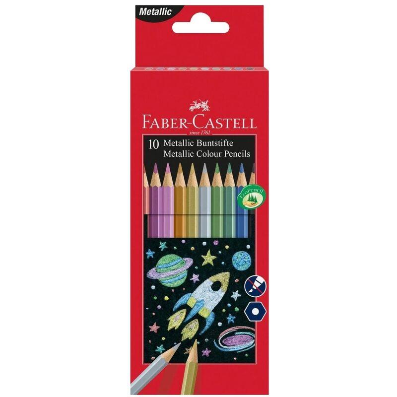 Faber Castell Ξυλομπογιές Μεταλλικά Χρώματα 10Τμχ (12310762)