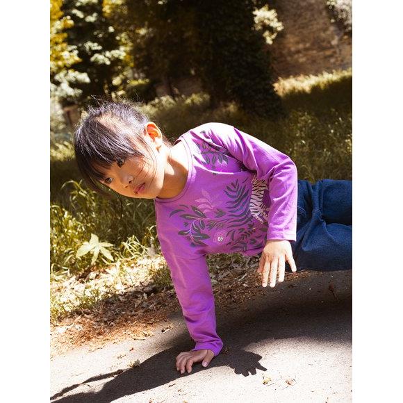 Παιδική Μακρυμάνικη Μπλούζα για Κορίτσια Purple Zebra - ΜΩΒ