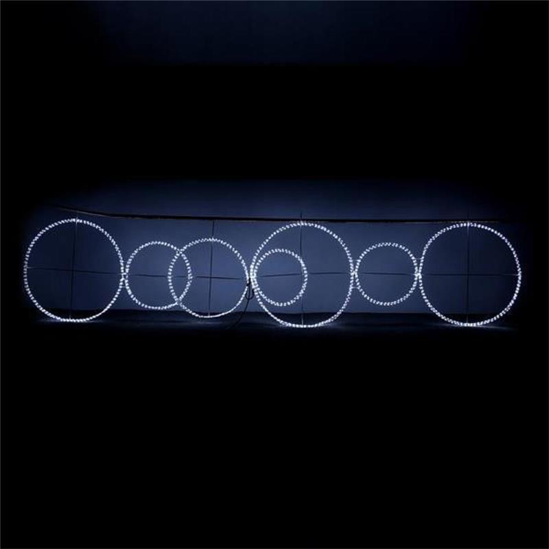 Φωτοσωλήνας LED Δακτύλιοι Φωτεινοί Λευκό Φως 400x100cm