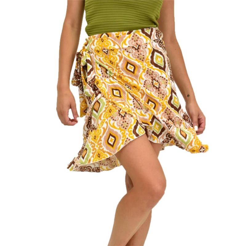 Γυναικεία φούστα mini Κίτρινο 21604