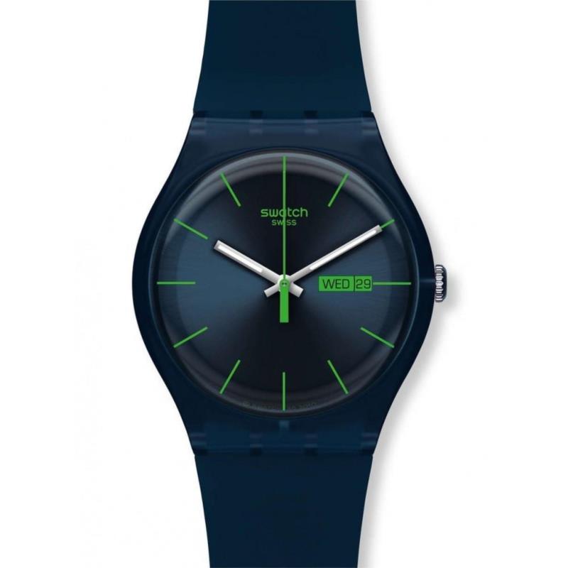 SWATCH Blue Rebel - SO29N704, Blue case with Blue Rubber Strap