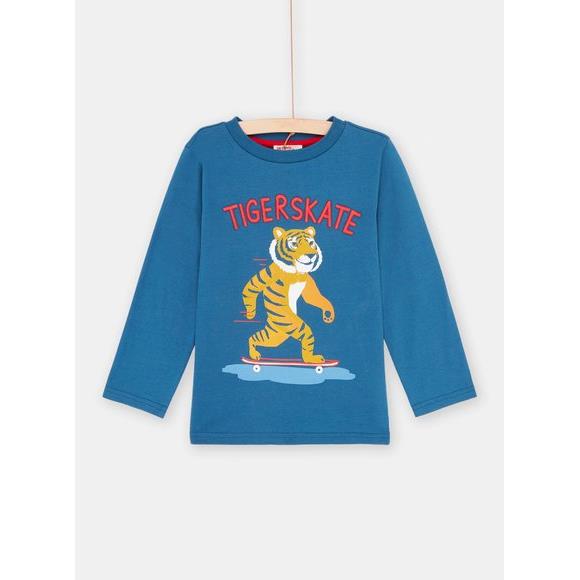 Παιδική Μακρυμάνικη Μπλούζα για Αγόρια Μπλε TigerSkate - ΜΠΛΕ