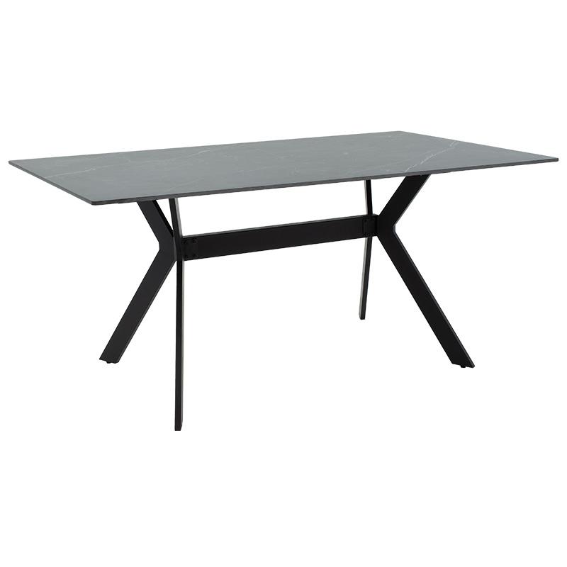 Τραπέζι Olivet pakoworld sintered stone μαύρο μαρμάρου-μαύρο 180x90x75εκ - PAKO WORLD - 029-000142