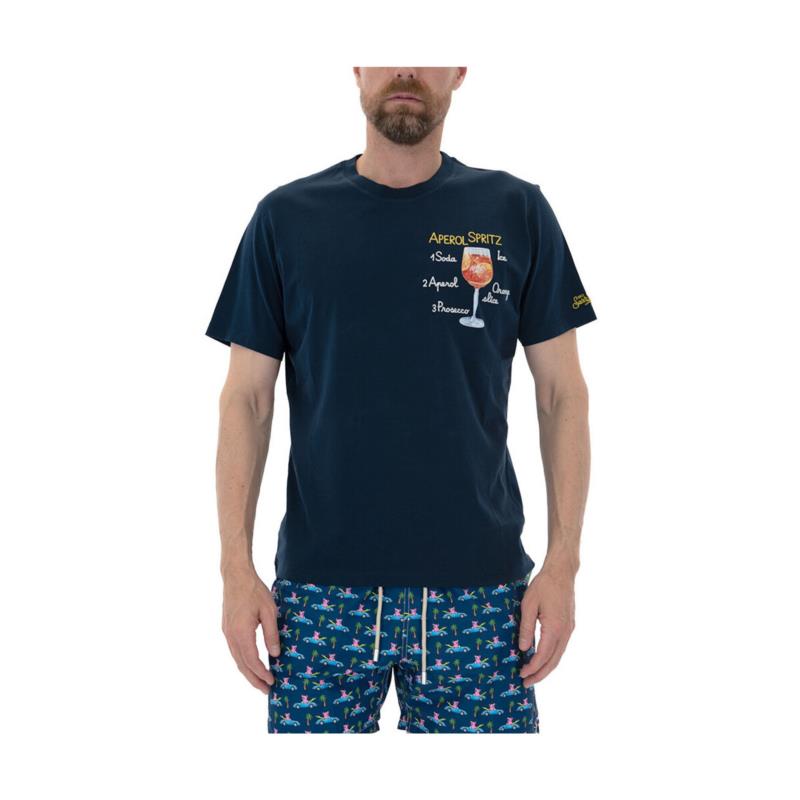 T-shirt με κοντά μανίκια Mc2 Saint Barth SPRITZ 61 EMB REGULAR FIT T-SHIRT MEN