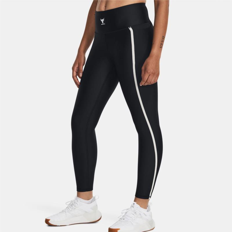 UNDER ARMOUR PROJECT ROCK ALL TRAIN HEATGEAT ANKLE LEGGINGS ΜΑΥΡΟ