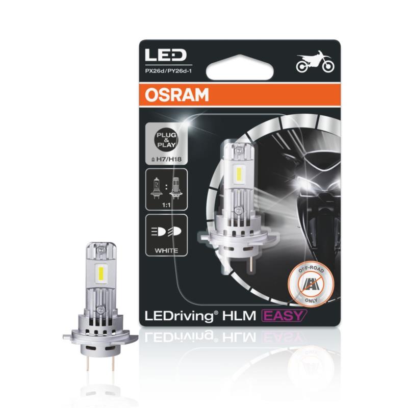 LEDriving H7/H18 12V 16.2W PX26d/PY26d-1 6000K White 1τεμαχιο OSRAM