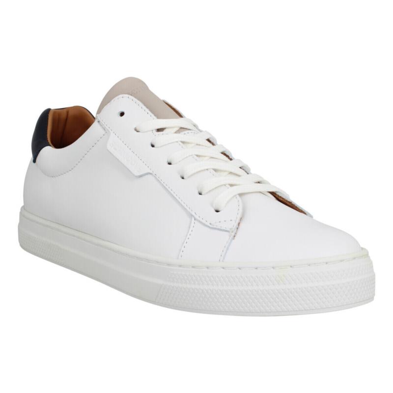 Sneakers Schmoove Spark Clay Mix Cuir Homme Blanc Zinc Navy
