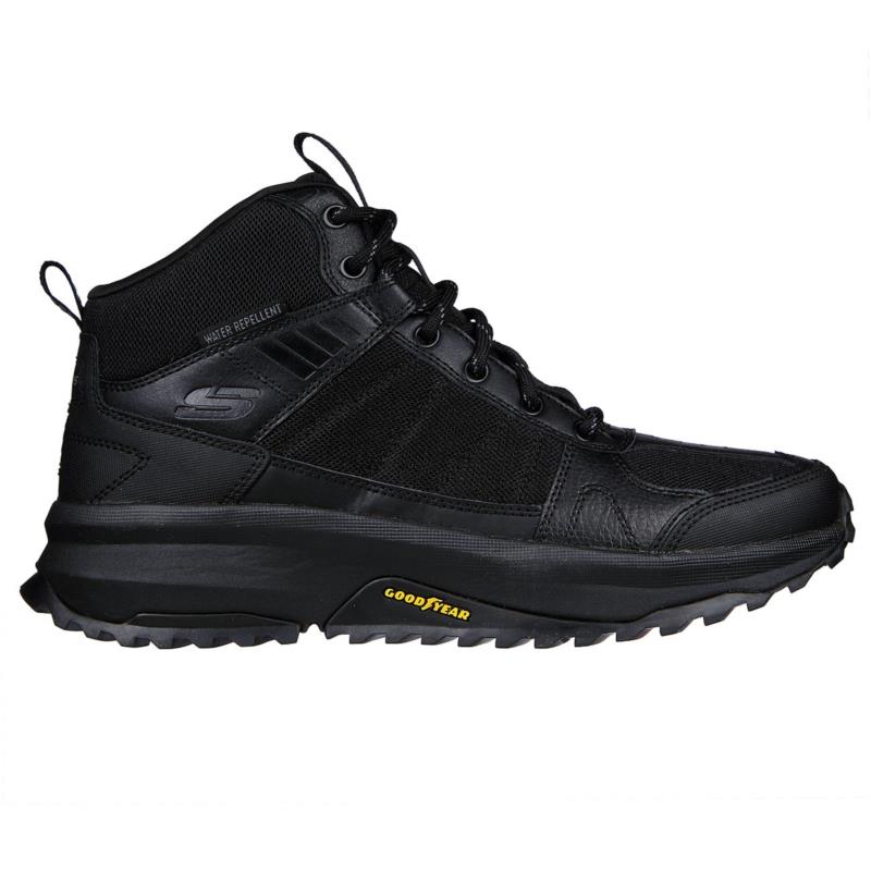 Skechers - GOODYEAR MESH LACE-UP OUTDOOR SHOE W/ AIR-COOLED MEMORY FOAM - ΜΑΥΡΟ