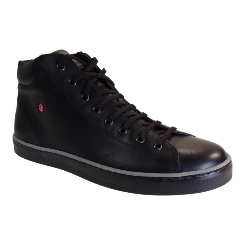 Robinson Ανδρικά Παπούτσια Μποτάκια SNEAKERS 69312 Μαύρο Δέρμα