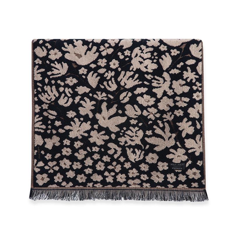 Πετσέτα Προσώπου 50X90 Nef Nef Flozeria Beige-Black (50x90)