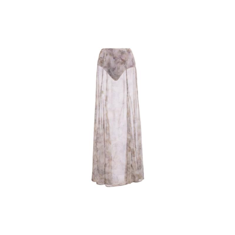 Κοντές Φούστες Project Soma ANCONA FLORAL PRINT SEE THROUGH MAXI SKIRT WOMEN