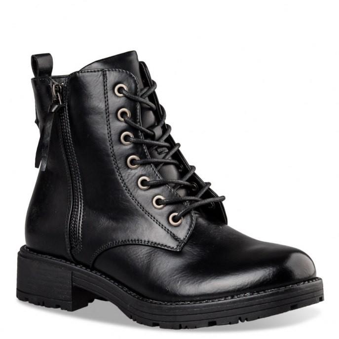 Envie Shoes Γυναικεία Μποτάκια Αρβυλάκια CΟΜΒΑΤ BOOTS V63-18155-34 Μαύρο