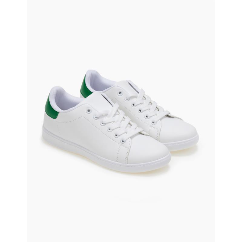 Basic sneakers με κορδόνια - Πράσινο