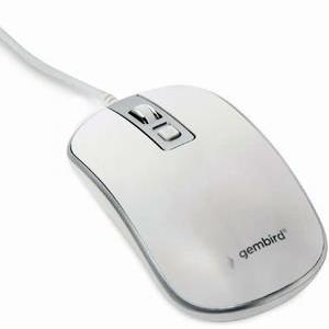 GEMBIRD MUS-4B-06-WS OPTICAL MOUSE USB WHITE/SILVER