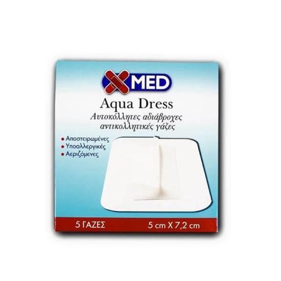 X-ΜΕD Αυτοκόλλητες Αδιάβροχες Αντικολλητικές Γάζες 5 x 7,2cm 5 Τεμάχια