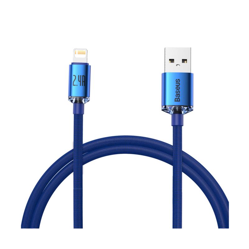 Baseus Crystal Shine Series USB to Lightning 2.4A 1.2m Blue