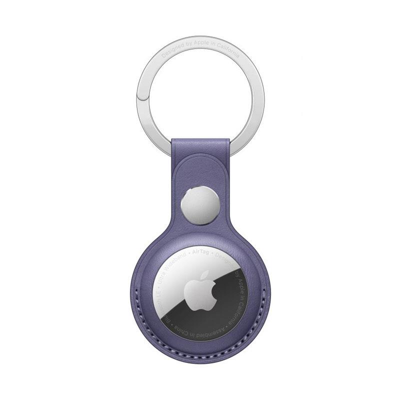 Apple AirTag Leather Key Ring Wisteria