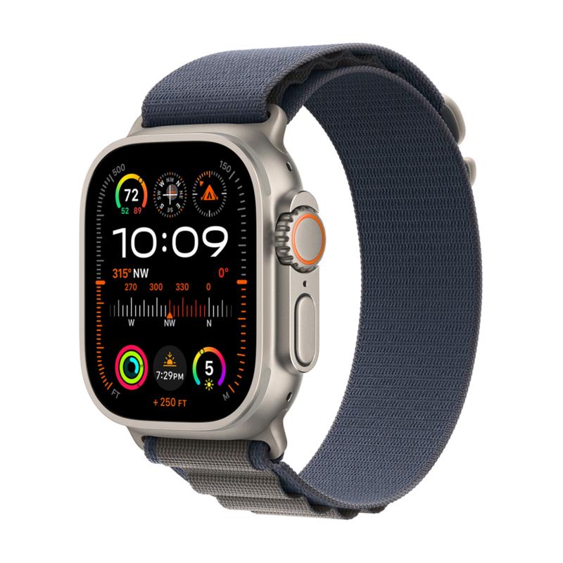 Apple Watch Ultra 2 GPS + Cellular 49mm Titanium Case with Blue Alpine Loop Small