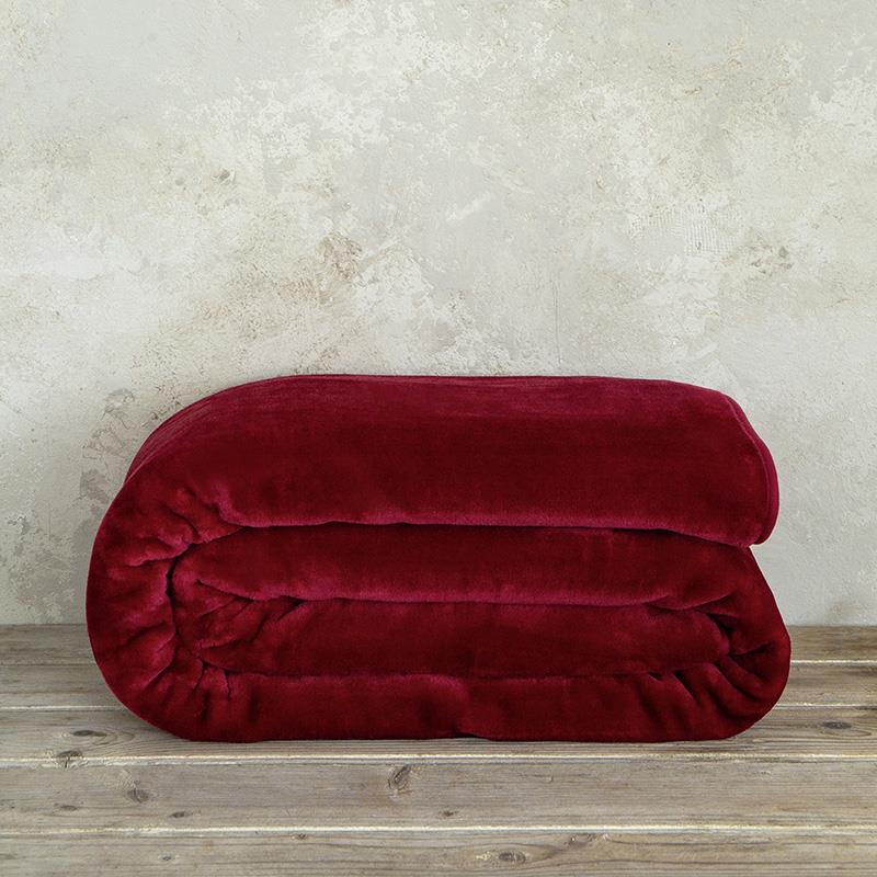 Κουβέρτα Βελουτέ Μονή 160X220 Nima Coperta Red (160x220)