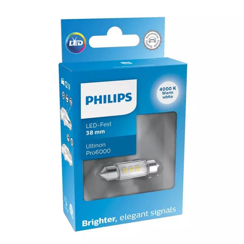 Philips Λάμπα Αυτοκινήτου Ultinon Pro LED 4000K Φυσικό Λευκό 12V 1W 1τμχ