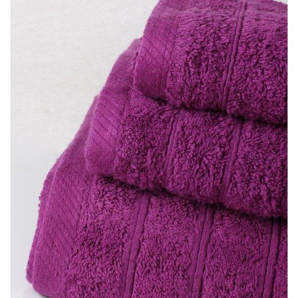 Σετ Πετσέτες 3τμχ Βαμβακερές Bonzai Violet SB HOME (Ύφασμα: Βαμβάκι 100%, Χρώμα: Βιολετί, Μέγεθος: Σετ) - Sb home - 5206864072008