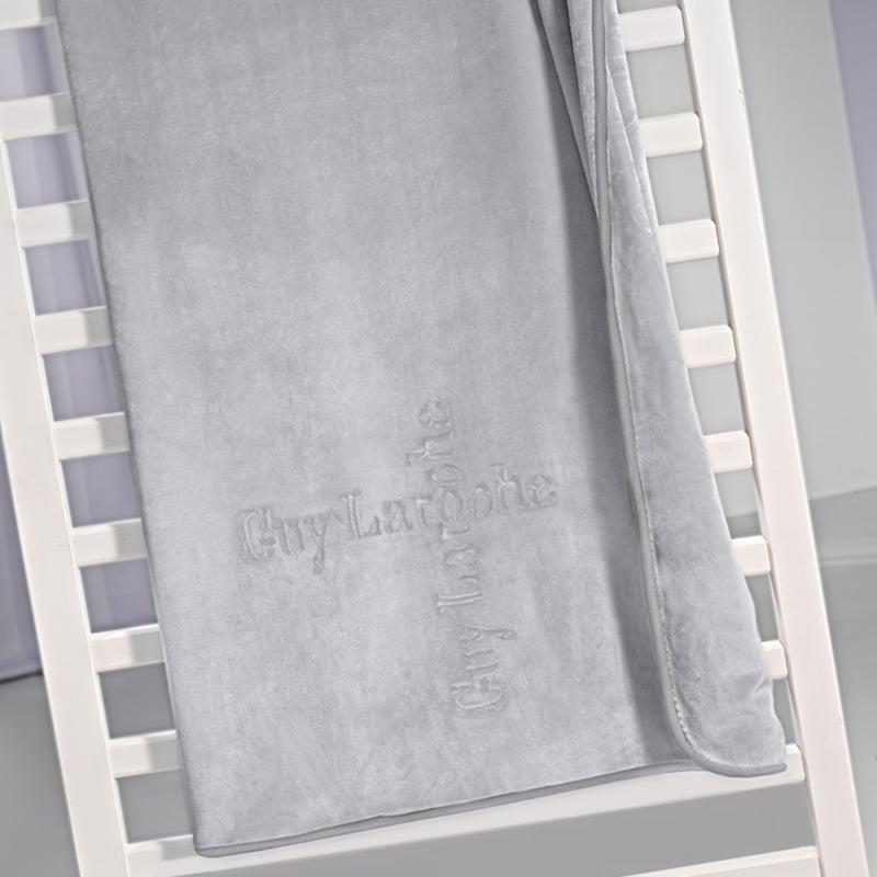 Κουβέρτα Βελουτέ Κούνιας 110X140 Guy Laroche Logo Silver (110x140)