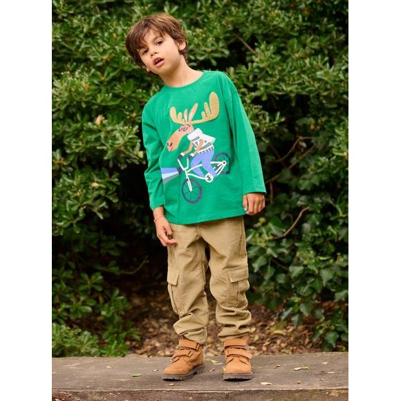 Παιδική Μακρυμάνικη Μπλούζα για Αγόρια Green Deer Bicycle - ΠΡΑΣΙΝΟ