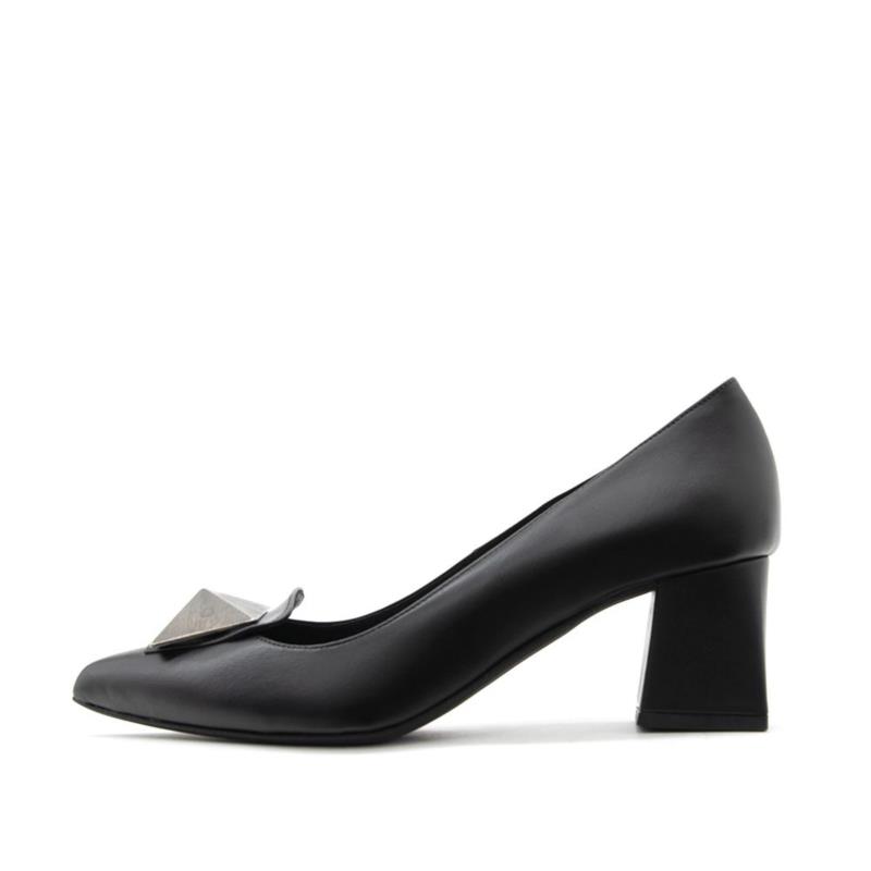 LEATHER MID HEEL PUMPS WOMEN BACALI COLLECTION