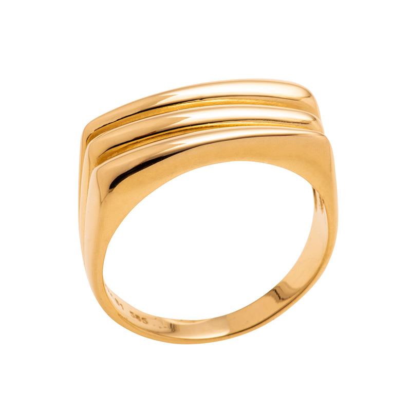 Χρυσό Δαχτυλίδι Σεβαλιέ 14Κ KD00097 - No 54
