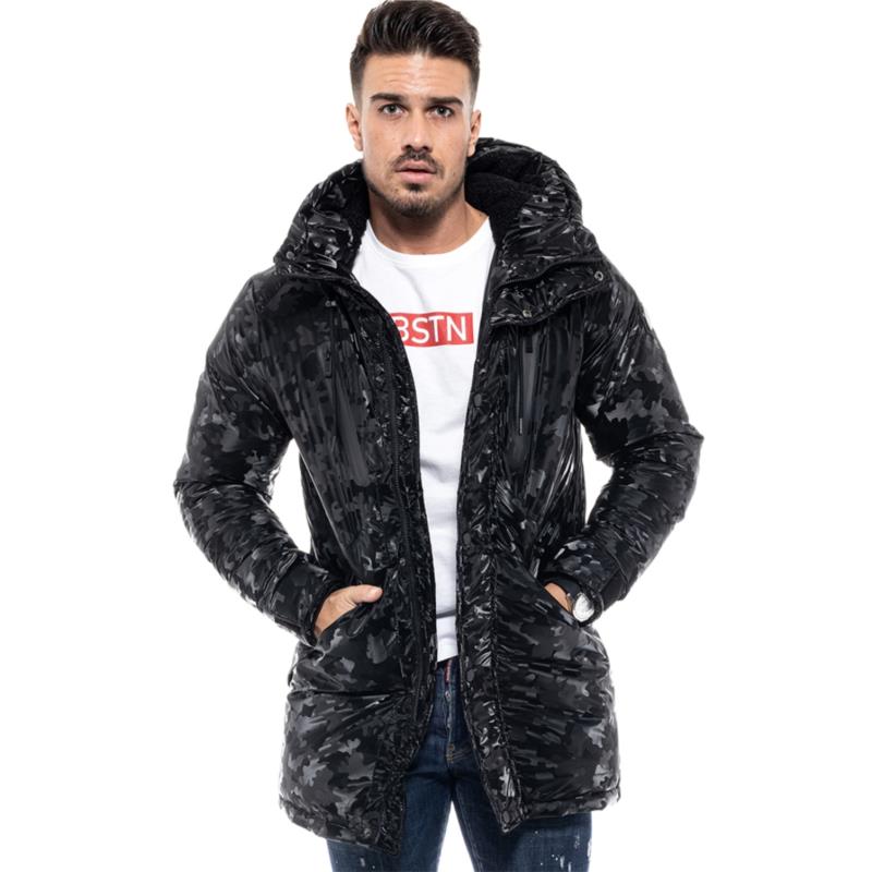 Biston fashion ανδρικό μπουφάν demi ΜΑΥΡΟ 46-201-015-010-M